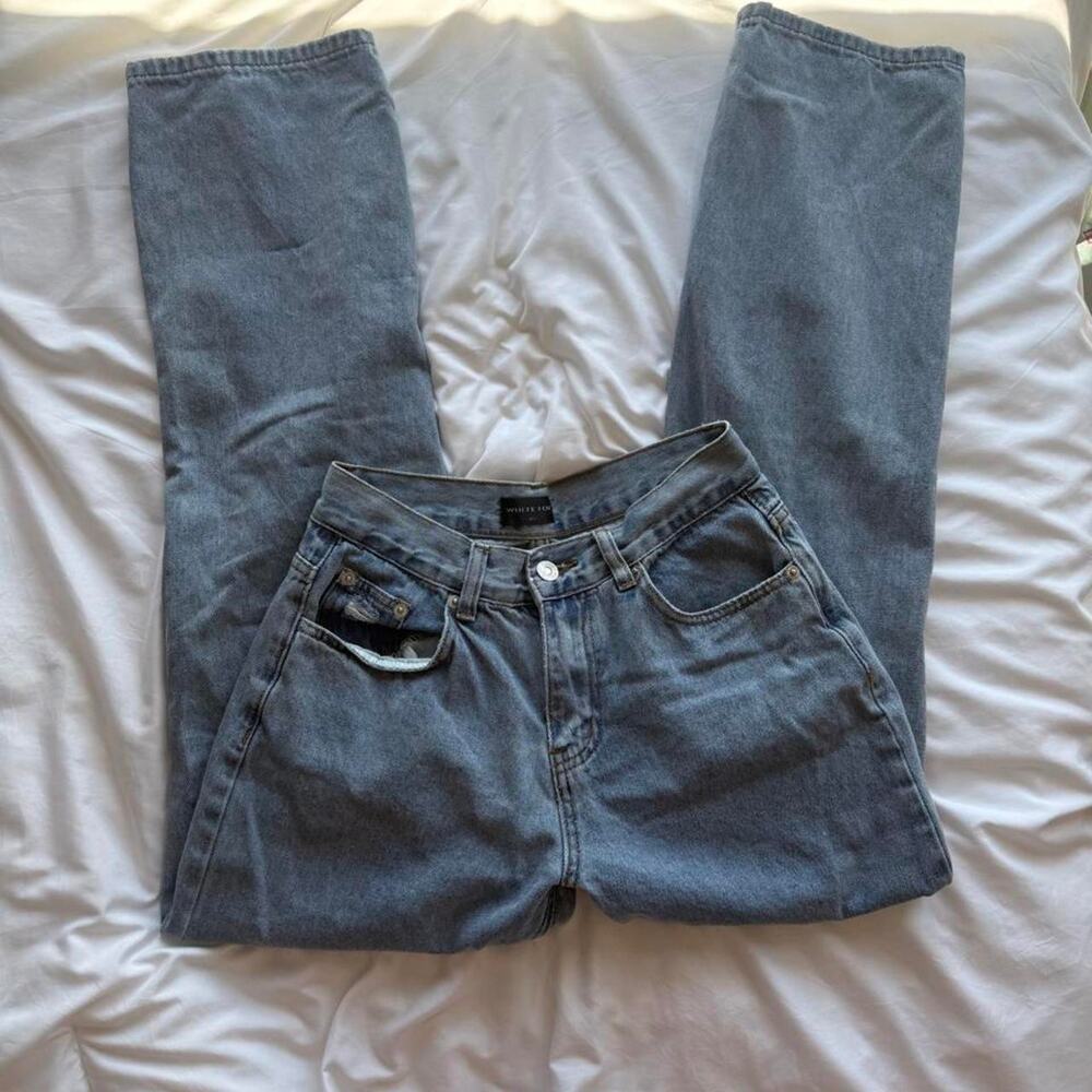 White Fox “Fashion Society” Mid Rise Jeans Blue Wash